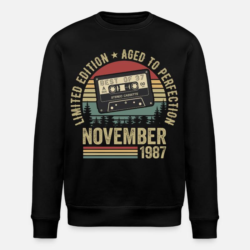 November 1987 - Stanley/Stella Unisex Bio-Sweatshirt ROLLER - Schwarz