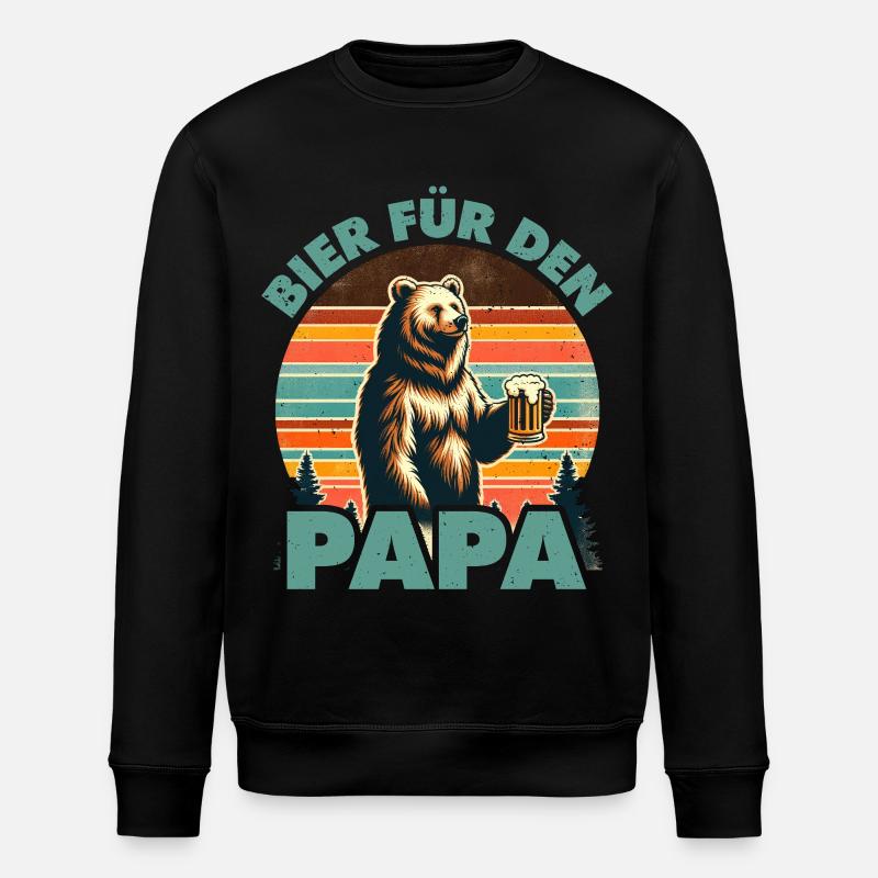 Father-to-be BEER FOR DAD Funny - Stanley/Stella ROLLER Unisex Organic Sweatshirt - black