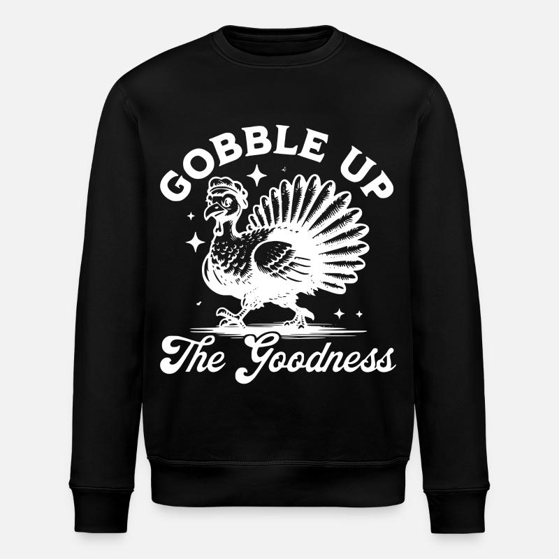 Thanksgiving Turkey Gobble Up - Stanley/Stella Unisex Bio-Sweatshirt ROLLER - Schwarz