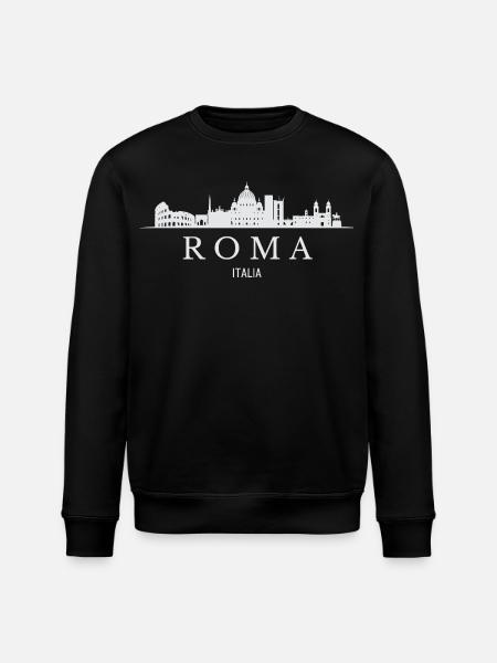 Rome skyline, I love Rome - Stanley/Stella ROLLER Unisex Organic Sweatshirt - black