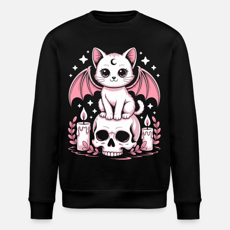 Chat Goth Pastel Kawaii - Sweat bio ROLLER Stanley/Stella Unisexe - noir