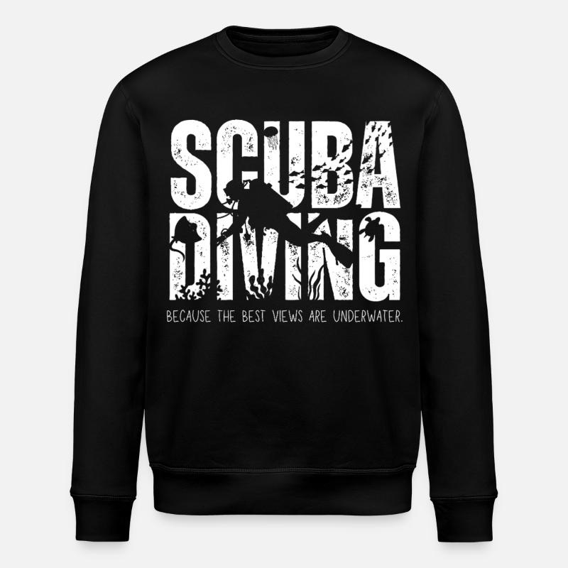 Scuba Diving Underwater Views - Stanley/Stella ROLLER Unisex Organic Sweatshirt - black