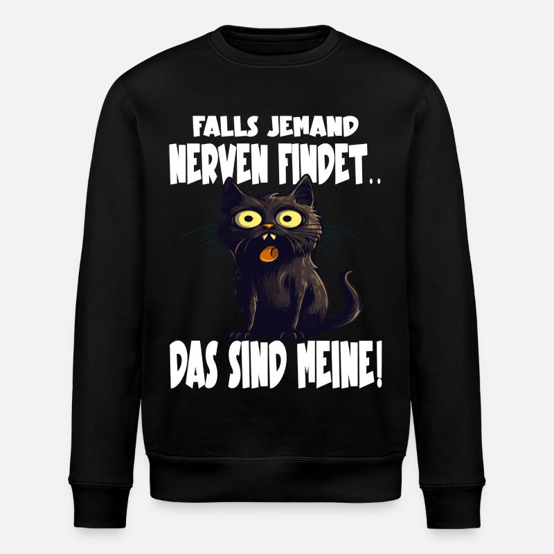 Drôle de chat noir - Sweat bio ROLLER Stanley/Stella Unisexe - noir