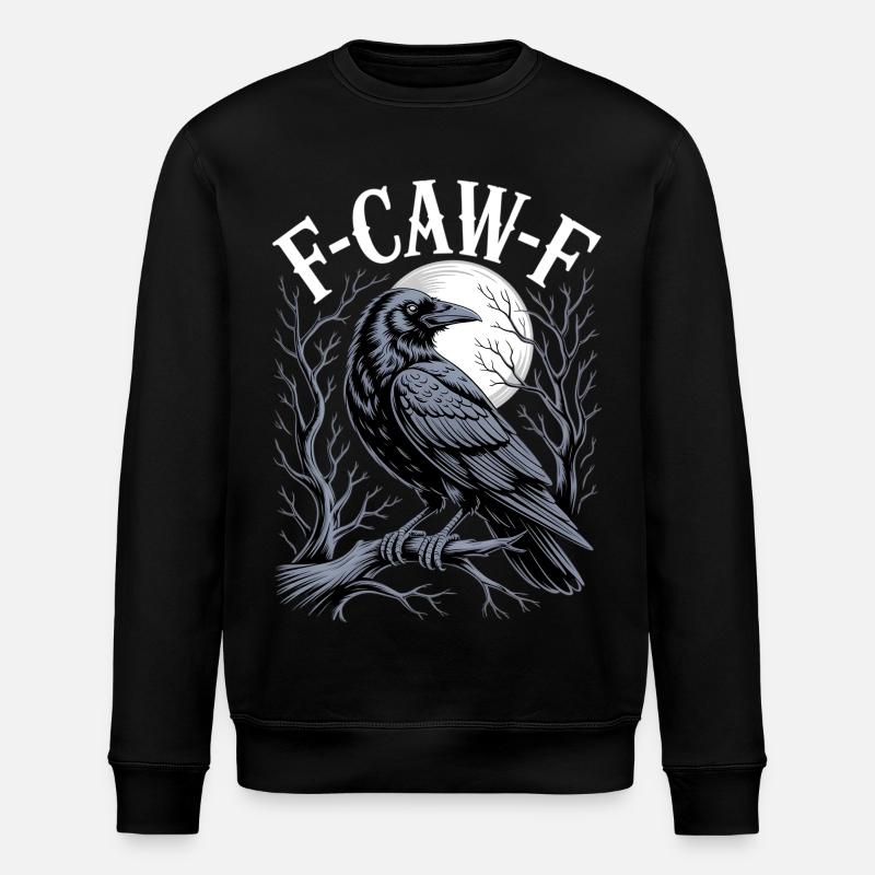 Raven Moon Gothic Emblem - Stanley/Stella ROLLER Unisex Organic Sweatshirt - black