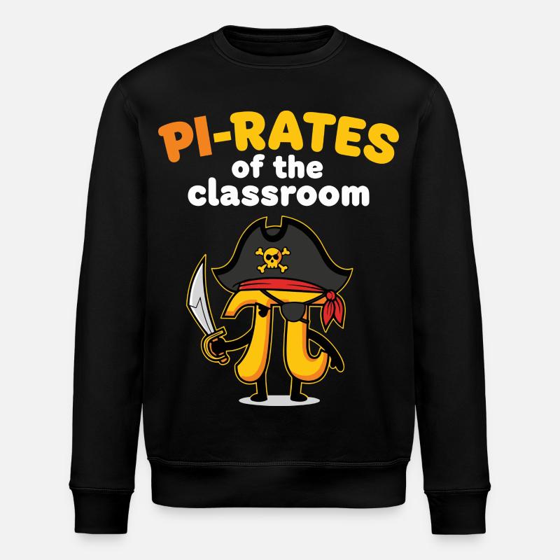 Pi-raten des Mathelehrers im Klassenzimmer - Stanley/Stella Unisex Bio-Sweatshirt ROLLER - Schwarz