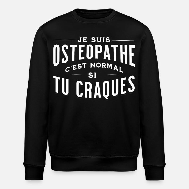 I am an osteopath - Stanley/Stella ROLLER Unisex Organic Sweatshirt - black