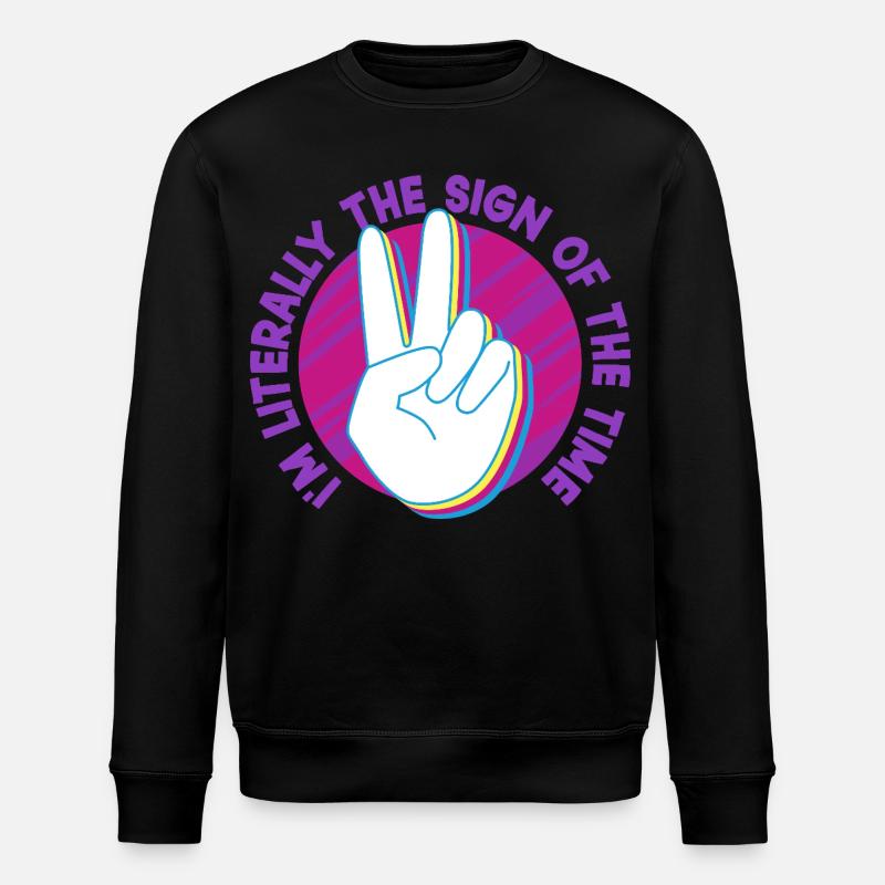 ASL Dolmetscher Gebärdensprache - Stanley/Stella Unisex Bio-Sweatshirt ROLLER - Schwarz