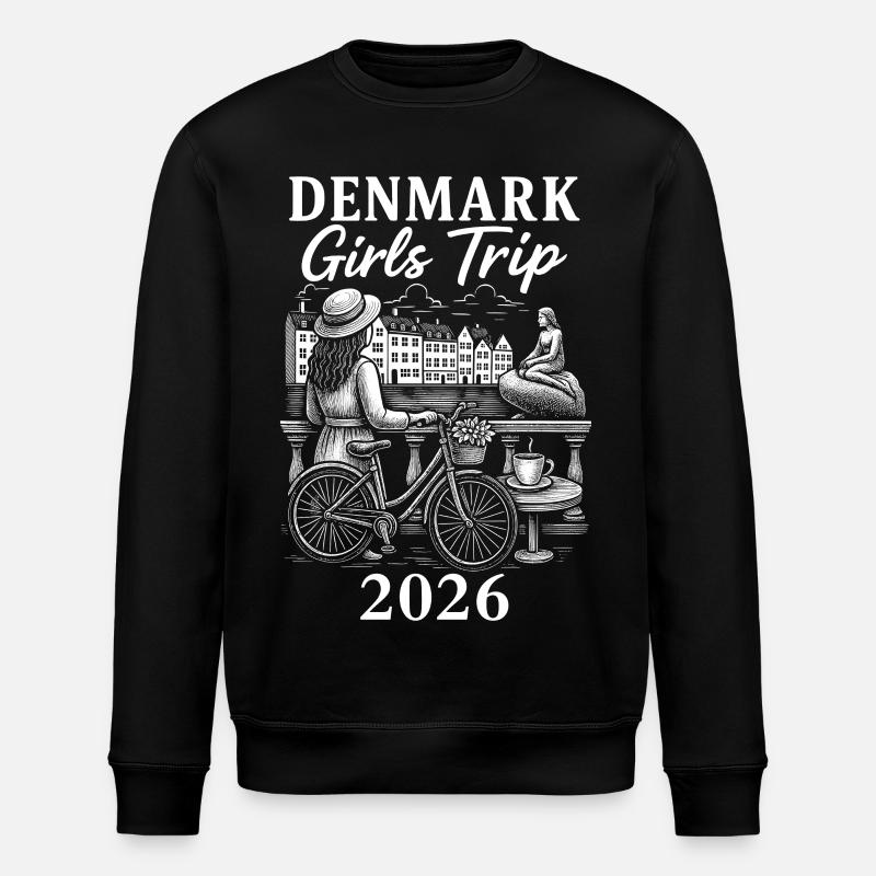Dänemark Mädelsreise 2026 - Stanley/Stella Unisex Bio-Sweatshirt ROLLER - Schwarz