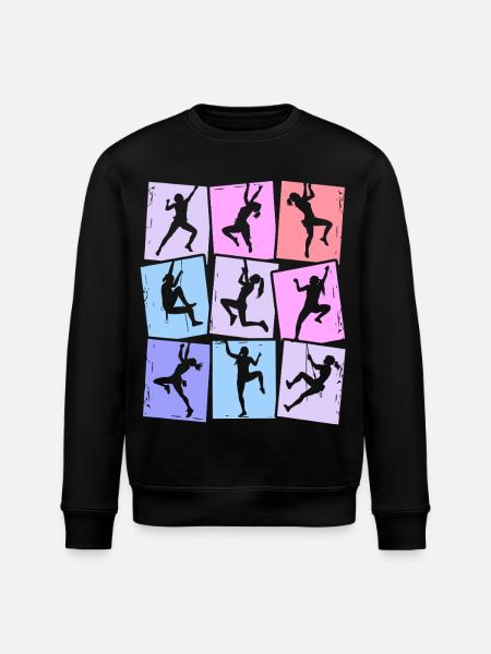 Klettern Berge Kletterer Bouldern Damen Mädchen - Stanley/Stella Unisex Bio-Sweatshirt ROLLER - Schwarz