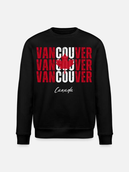 Vancouver Canada, I love Vancouver - Stanley/Stella ROLLER Unisex Organic Sweatshirt - black
