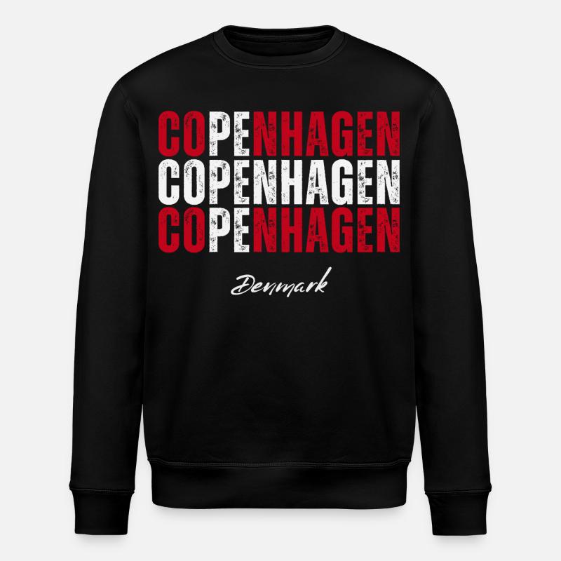Copenhague Danemark, souvenir de Copenhague - Sweat bio ROLLER Stanley/Stella Unisexe - noir