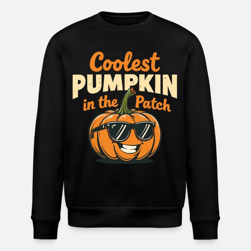 Der coolste Kürbis im Patch - Stanley/Stella Unisex Bio-Sweatshirt ROLLER - Schwarz
