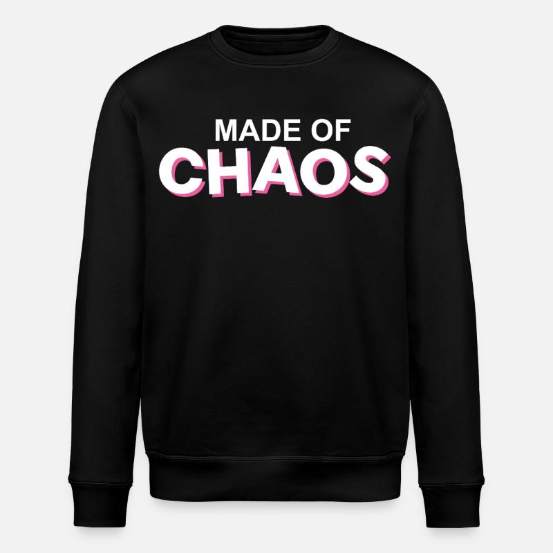 Fabriqué en accent rose Chaos - Sweat bio ROLLER Stanley/Stella Unisexe - noir