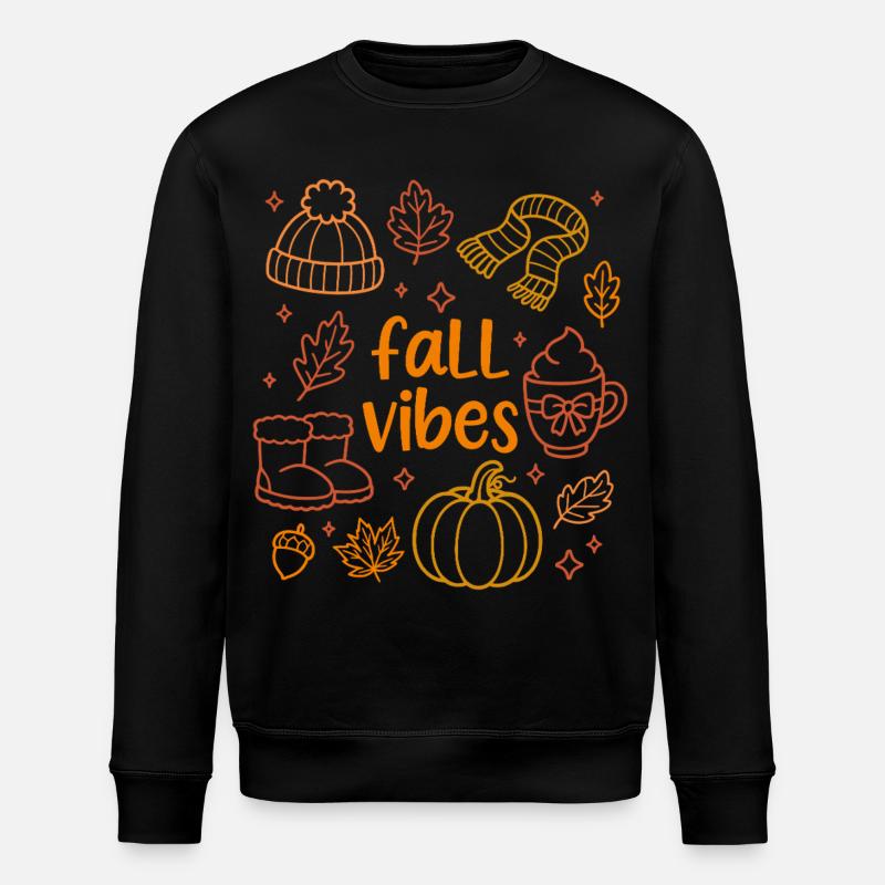 Herbststimmung - Stanley/Stella Unisex Bio-Sweatshirt ROLLER - Schwarz