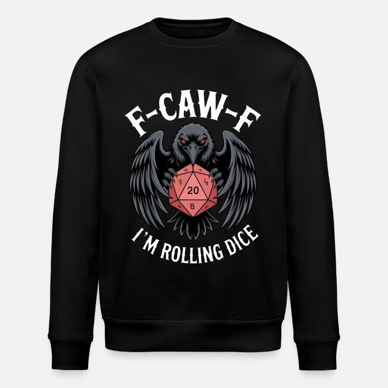 F-Caw-F Dés Raven D20 Humour - Sweat bio ROLLER Stanley/Stella Unisexe - noir
