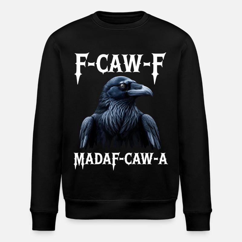 Ravens Gothic Graffiti Design - Stanley/Stella ROLLER Unisex Organic Sweatshirt - black