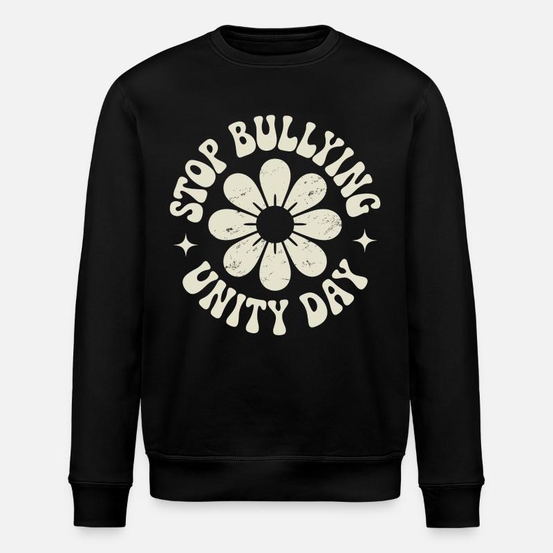 Gegen Mobbing Harmonie Zusammenhalt Botschaft - Stanley/Stella Unisex Bio-Sweatshirt ROLLER - Schwarz