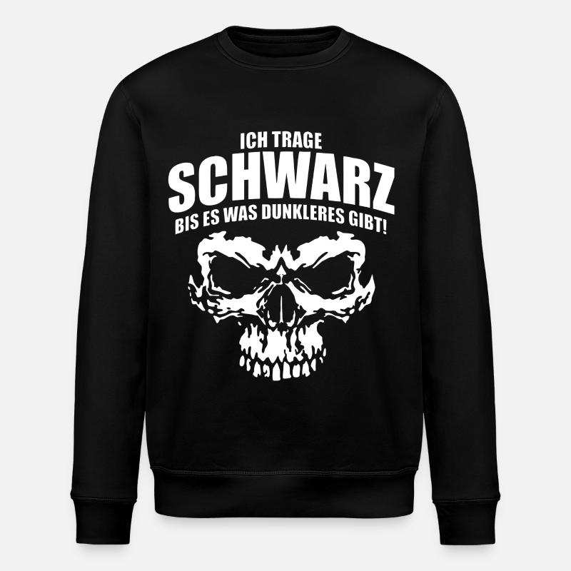 Crâne noir à plus foncé - Sweat bio ROLLER Stanley/Stella Unisexe - noir