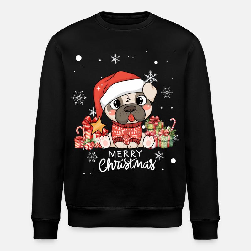 Hunde-Weihnachten - Stanley/Stella Unisex Bio-Sweatshirt ROLLER - Schwarz
