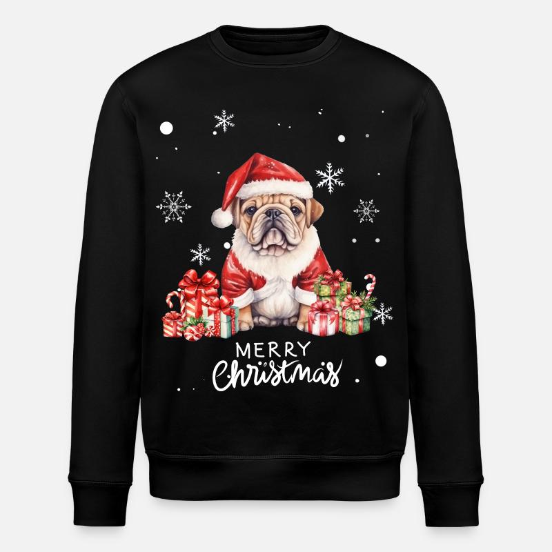 Chien Noël - Sweat bio ROLLER Stanley/Stella Unisexe - noir