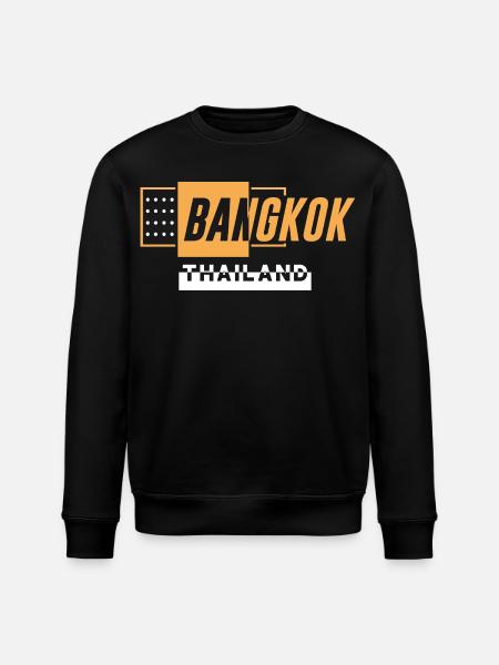 Bangkok Thailand Reise-Urlaubsshirt - Stanley/Stella Unisex Bio-Sweatshirt ROLLER - Schwarz