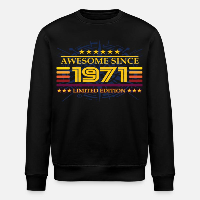 Awesome since 1971 Limited Edition - Stanley/Stella Unisex Bio-Sweatshirt ROLLER - Schwarz