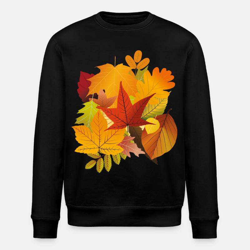 Herbstlaub - Stanley/Stella Unisex Bio-Sweatshirt ROLLER - Schwarz