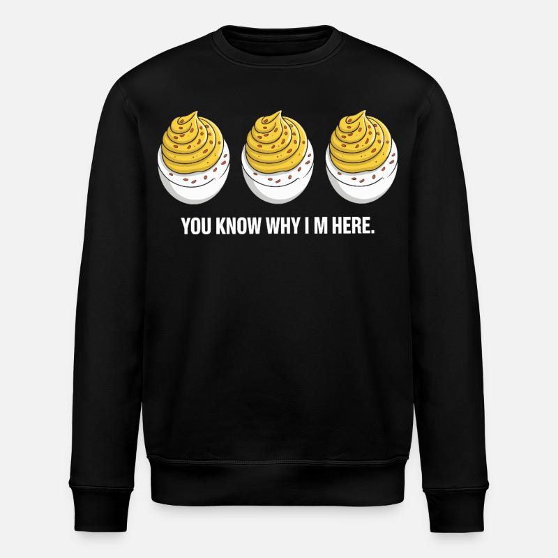 stuffed eggs - Stanley/Stella ROLLER Unisex Organic Sweatshirt - black