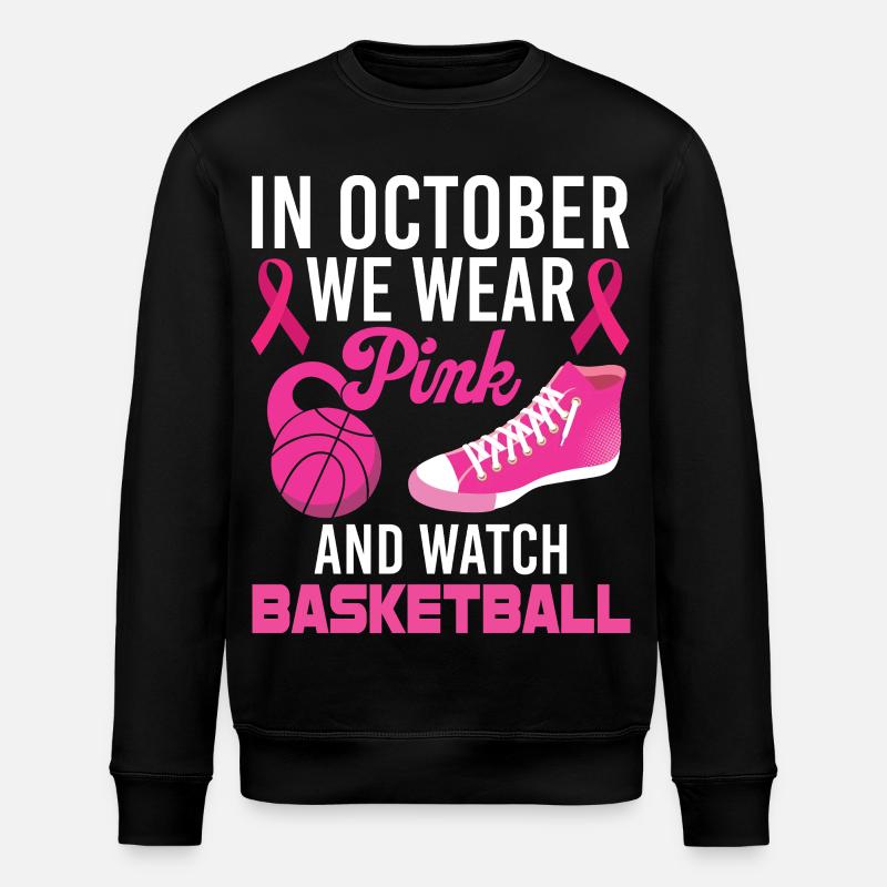 Octobre Rose Basket Rose - Sweat bio ROLLER Stanley/Stella Unisexe - noir