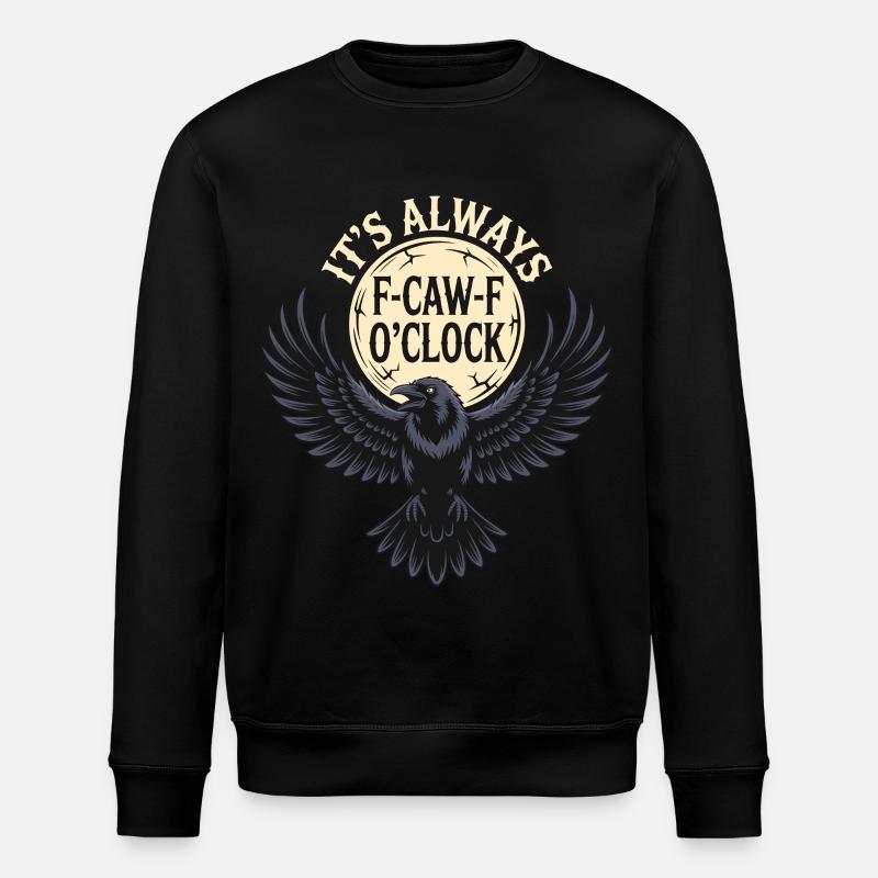 F-Caw-F Time Raven Flight - Sweat bio ROLLER Stanley/Stella Unisexe - noir