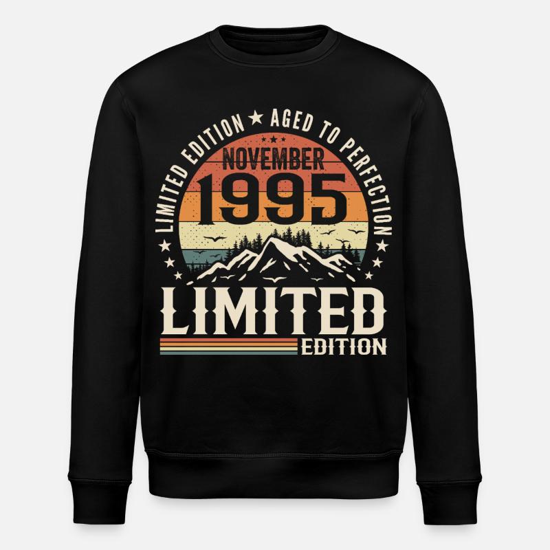 November 1995 Einzigartiges Retro-Jubiläum - Stanley/Stella Unisex Bio-Sweatshirt ROLLER - Schwarz