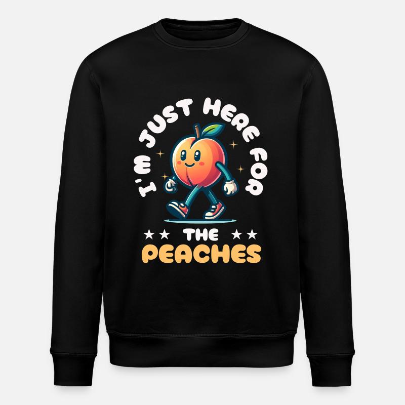 Pfirsich Sommerfrucht Pfirsiche Fruchtgenuss - Stanley/Stella Unisex Bio-Sweatshirt ROLLER - Schwarz