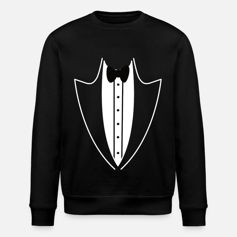 Anzug Smoking lustiger Frack - Stanley/Stella Unisex Bio-Sweatshirt ROLLER - Schwarz
