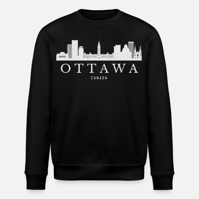 Ottawa Skyline, Ottawa Canada - Sweat bio ROLLER Stanley/Stella Unisexe - noir