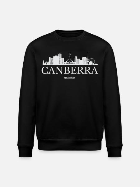 Canberra Skyline, Canberra Australia - Stanley/Stella ROLLER Unisex Organic Sweatshirt - black