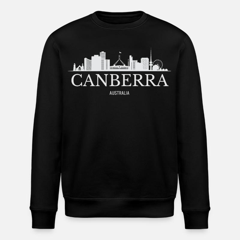Canberra Skyline, Canberra Australia - Stanley/Stella ROLLER Unisex Organic Sweatshirt - black