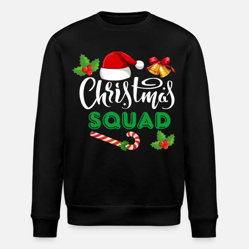 christmas squad, marry christmas - Stanley/Stella ROLLER Unisex Organic Sweatshirt - black