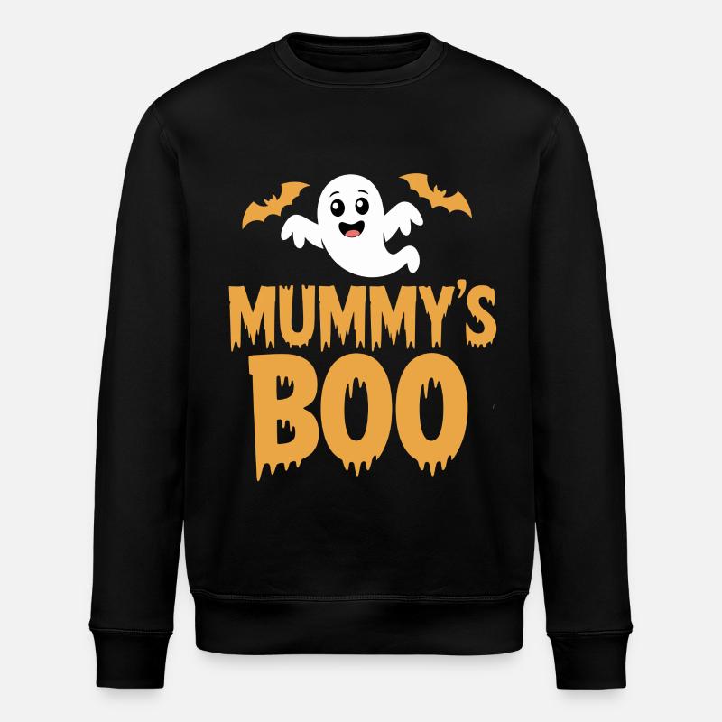 Mummys Boo Halloween Geist - Stanley/Stella Unisex Bio-Sweatshirt ROLLER - Schwarz