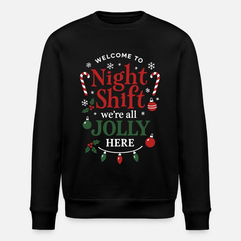 Équipe de nuit Jolly Christmas - Sweat bio ROLLER Stanley/Stella Unisexe - noir