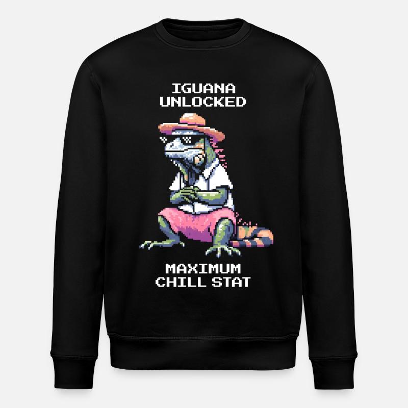 Iguana Unlocked | Chill-Stat Max - Stanley/Stella ROLLER Unisex Organic Sweatshirt - black