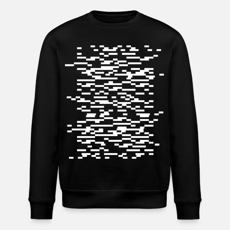 Glitch Waveframes Night Grid - Stanley/Stella ROLLER Unisex Organic Sweatshirt - black