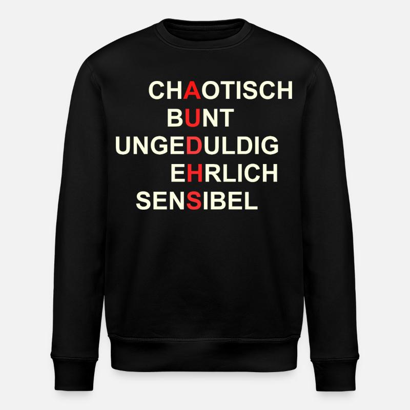 AUDHS  Sichtbar anders. Sichtbar ich. - Stanley/Stella Unisex Bio-Sweatshirt ROLLER - Schwarz