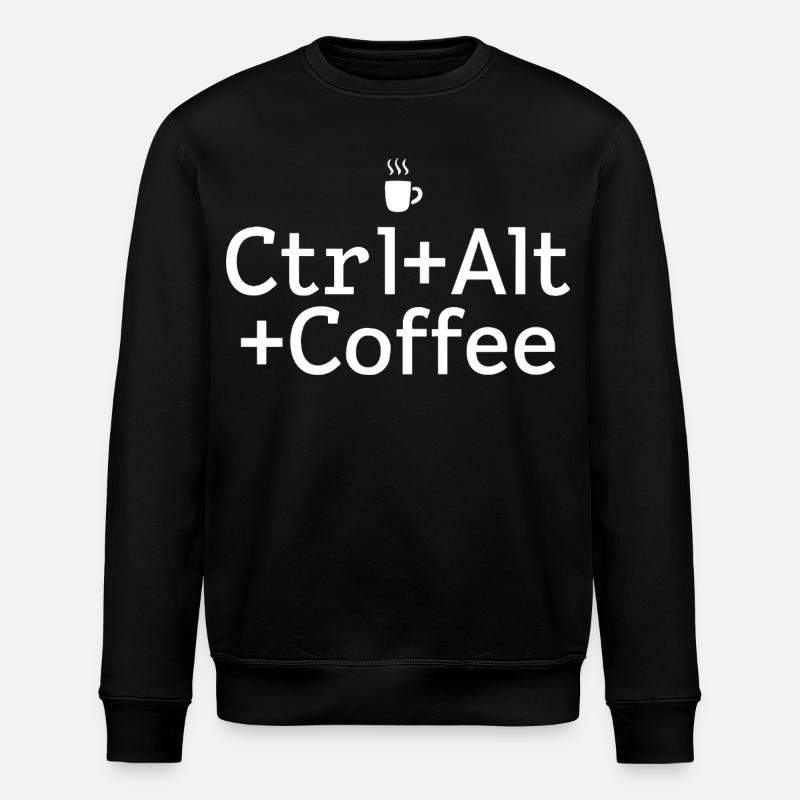 Kaffee-Pause Ctrl-Alt-Coffee - Stanley/Stella ROLLER Unisex Organic Sweatshirt - black