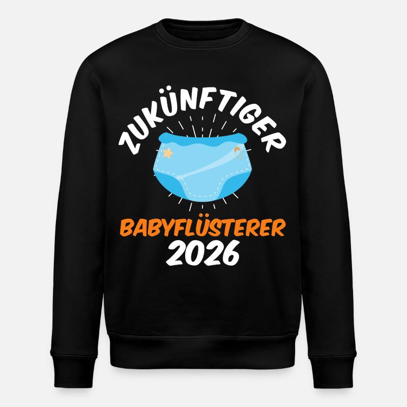 FUTUR BÉBÉ CHUCHOTEUR 2026 Drôle - Sweat bio ROLLER Stanley/Stella Unisexe - noir