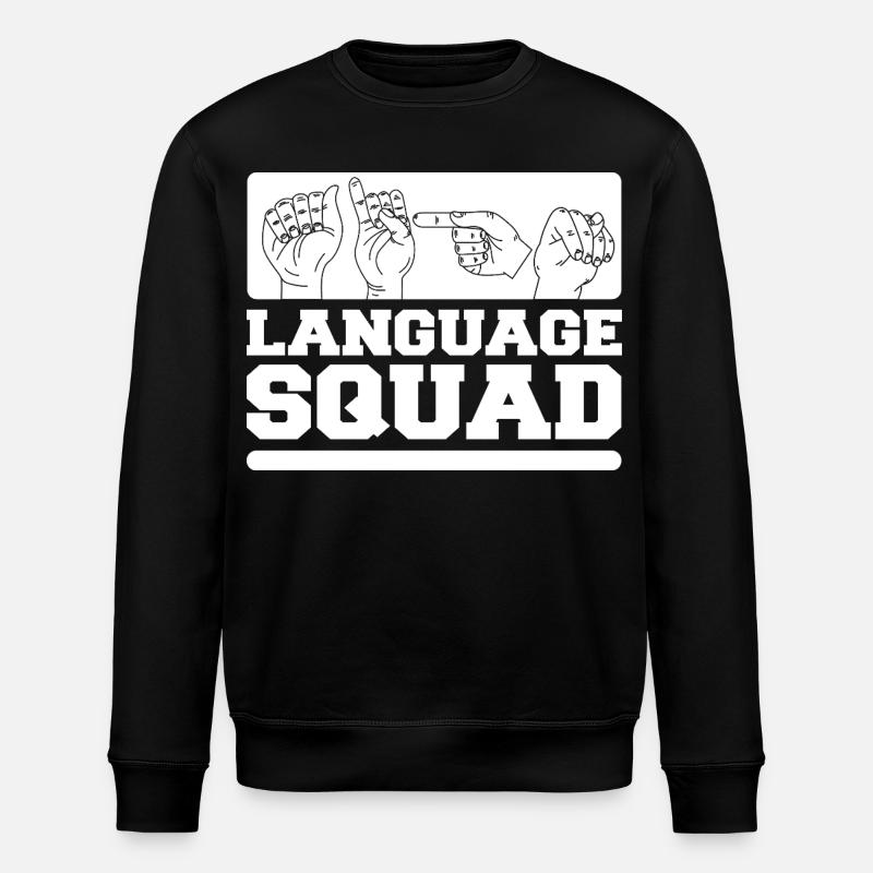 ASL Dolmetscher Gebärdensprache - Stanley/Stella Unisex Bio-Sweatshirt ROLLER - Schwarz