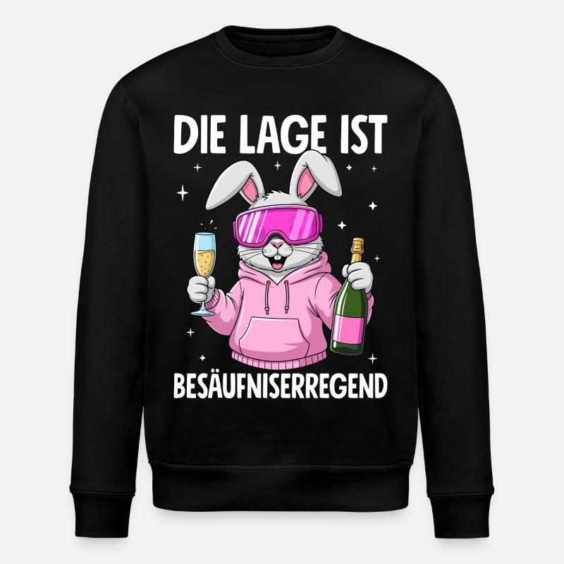 Die Lage Ist Besäufniserregend - Stanley/Stella Unisex Bio-Sweatshirt ROLLER - Schwarz