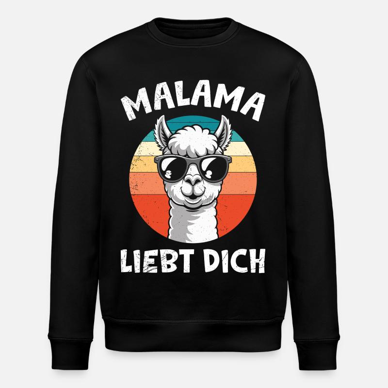 Bientôt maman MALAMA T'AIME Drôle - Sweat bio ROLLER Stanley/Stella Unisexe - noir
