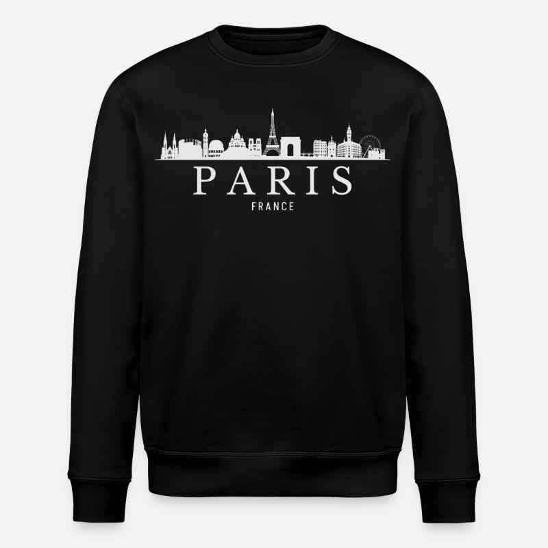 Pariser Skyline, Paris, Frankreich - Stanley/Stella Unisex Bio-Sweatshirt ROLLER - Schwarz