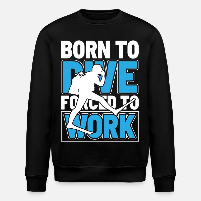 Born to Dive - Stanley/Stella Unisex Bio-Sweatshirt ROLLER - Schwarz