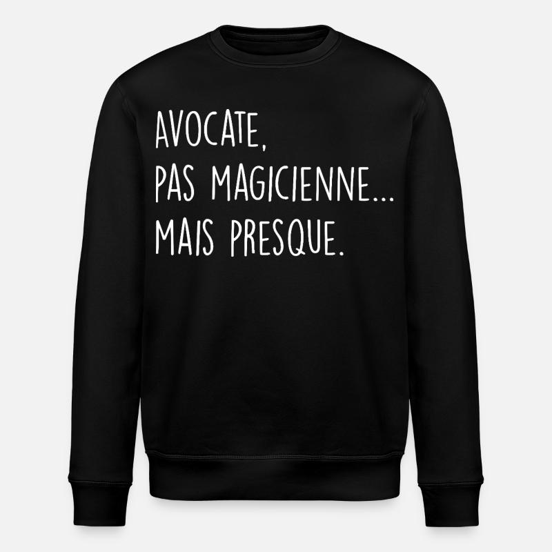 Avocate, pas magicienne… mais presque - Sweat bio ROLLER Stanley/Stella Unisexe - noir